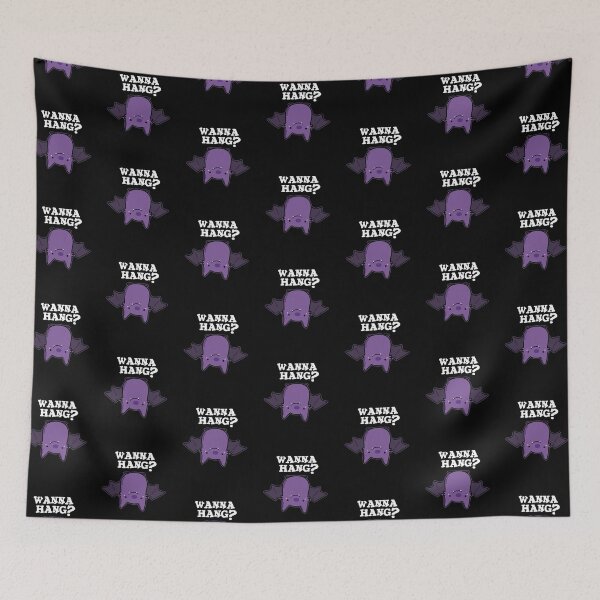 Item preview, Wanna Hang Funny Animal Bat Puns (Dark BG) designed and sold by punnybone.
