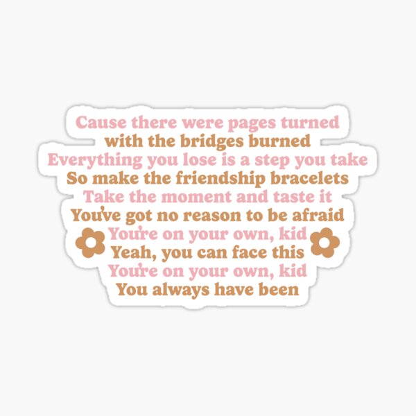 you re on your own kid lyrics genius