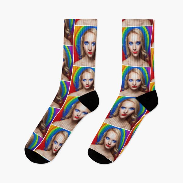 Artikelvorschau, Regenbogen, blauäugiges blondes Mädchenporträt entworfen und verkauft von katiebca2.