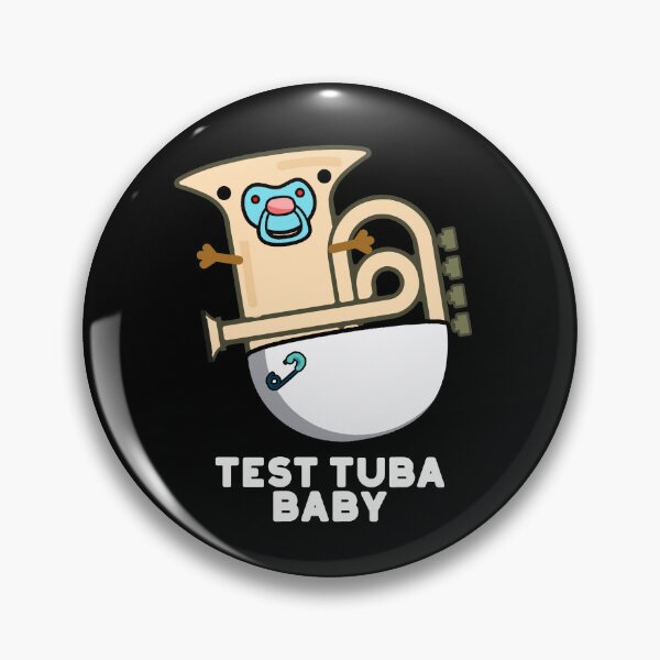 Item preview, Test Tuba Baby Funny Science Tuba Puns (Dark BG) designed and sold by punnybone.