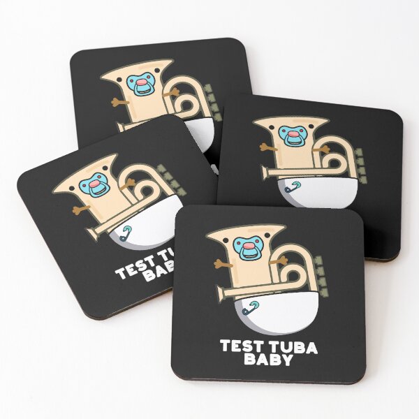 Item preview, Test Tuba Baby Funny Science Tuba Puns (Dark BG) designed and sold by punnybone.