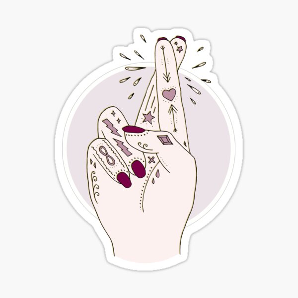 Doigts croisés Sticker