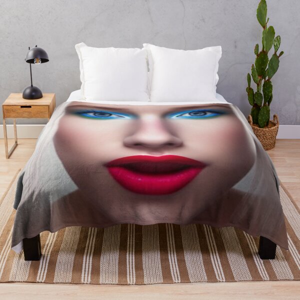 Item preview, Blonde girl with bright eyeshadow and lipstick designed and sold by katiebca2.