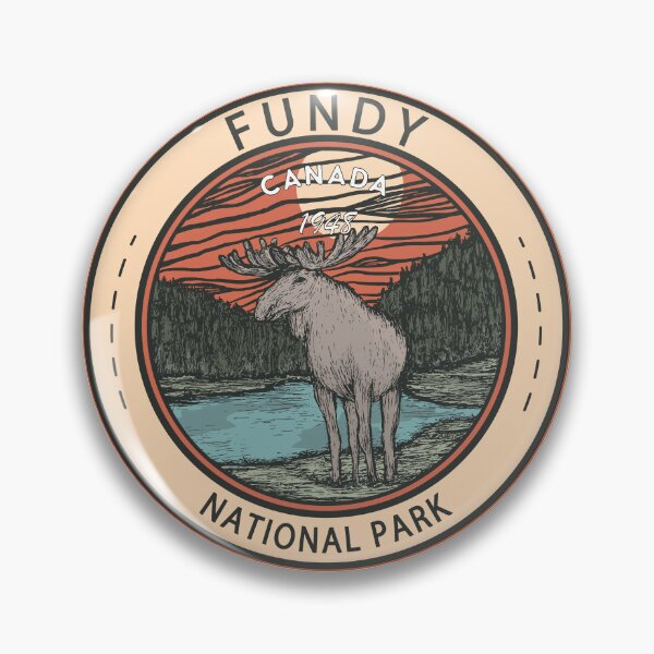 Item preview, Fundy National Park Canada Moose Badge designed and sold by KrisSidDesigns.