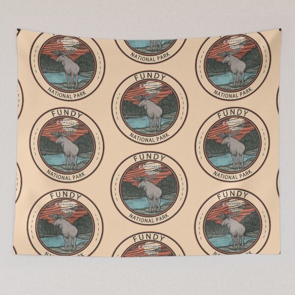 Item preview, Fundy National Park Canada Moose Badge designed and sold by KrisSidDesigns.