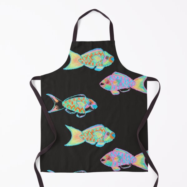 Item preview, Flock of Parrot Fish Version 3 designed and sold by Violet Treefrog.