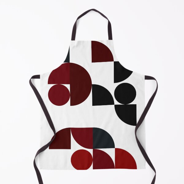 Item preview, Black and Red Circular Abstract Flat Pattern - Minimalist Geometric Design designed and sold by Neitherworld-BJ.
