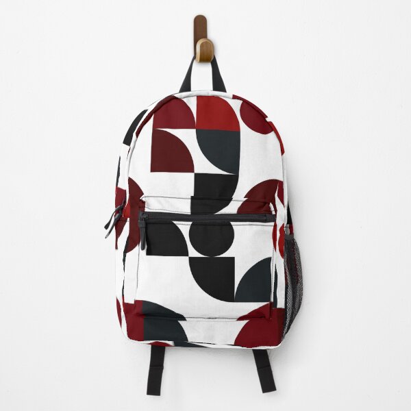 Item preview, Black and Red Circular Abstract Flat Pattern - Minimalist Geometric Design designed and sold by Neitherworld-BJ.