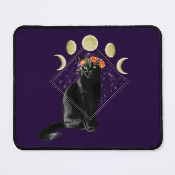 Item preview, Black Moon Cat designed and sold by DrawBotanical.