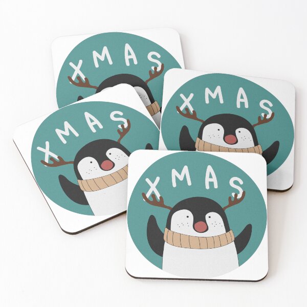 Aperçu de l'œuvre Noël Joyeux Noël pingouin créée et vendue par MUQA ARTS.
