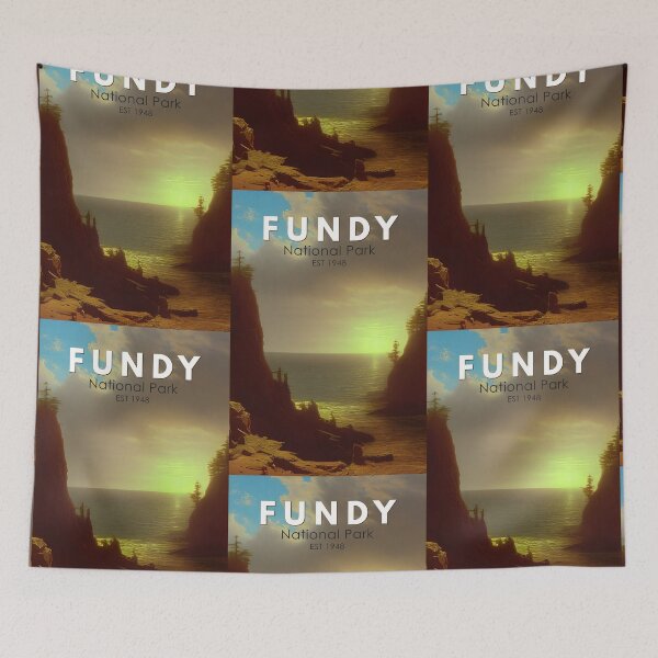 Item preview, Fundy National Park Canada Vintage Art designed and sold by KrisSidDesigns.