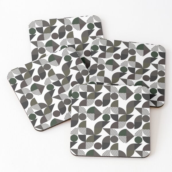 Item preview, Green Rounded Abstract Flat Pattern - Contemporary Minimalist Design designed and sold by Neitherworld-BJ.