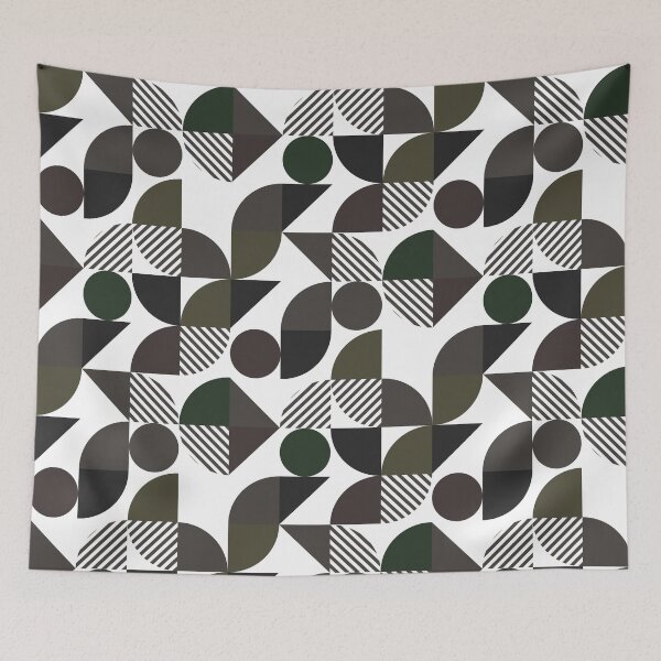 Item preview, Green Rounded Abstract Flat Pattern - Contemporary Minimalist Design designed and sold by Neitherworld-BJ.