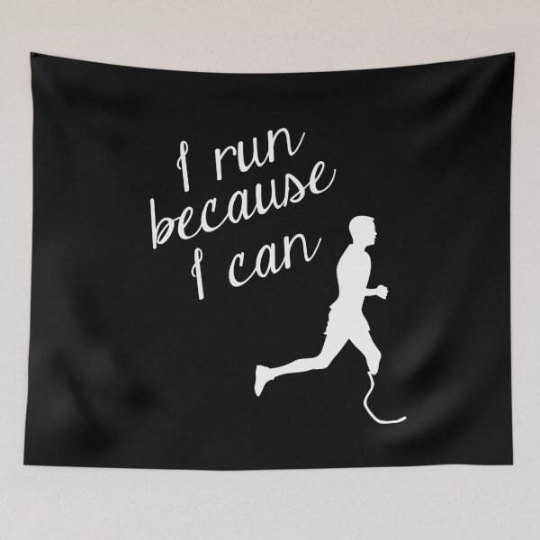 Item preview, I Run Because I Can T-Shirt for Amputees  designed and sold by HighEndLowCost.