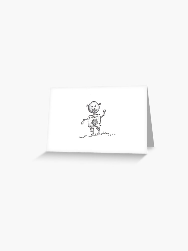 Piggy Bot Greeting Card By Angenang Redbubble - monkey bots roblox