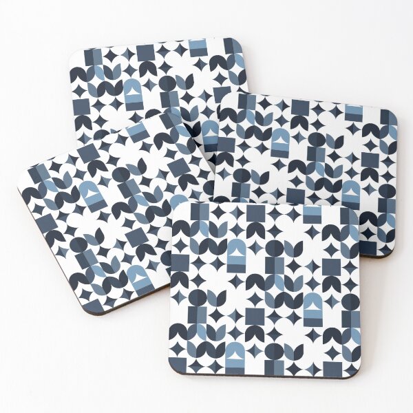 Item preview, Serene Blue Flat Pattern - Abstract Geometric Design designed and sold by Neitherworld-BJ.