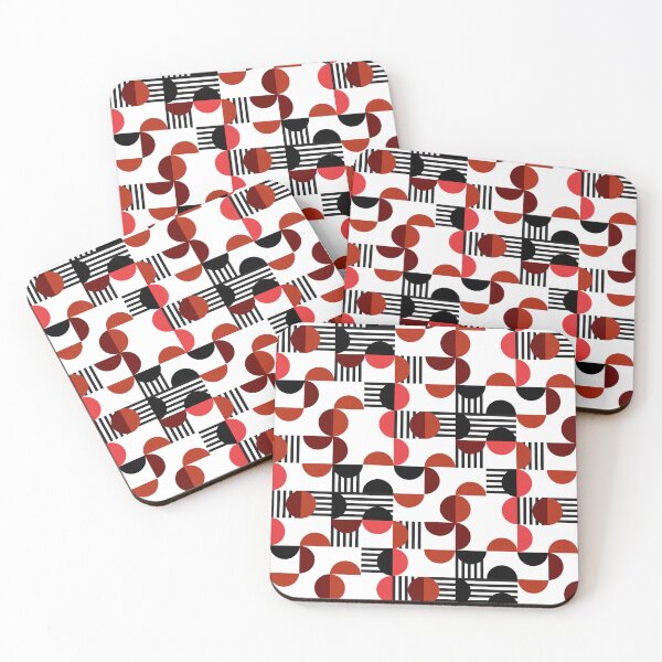 Item preview, Red and Black Circle Pattern - Abstract Minimalist Design designed and sold by Neitherworld-BJ.