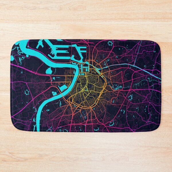 Item preview, Antwerp City Map of Belgium - Neon designed and sold by deMAP.