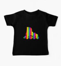 Colorful Inline skate Rainbow Sticker Baby Tee