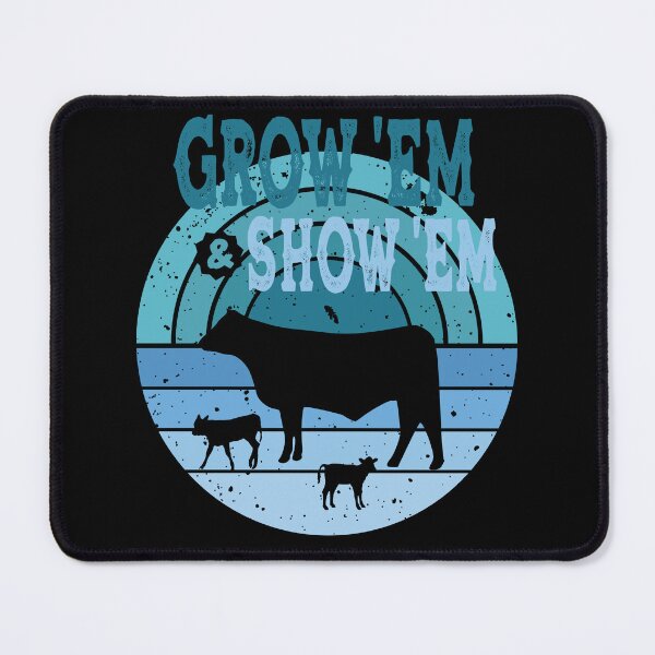 Item preview, Grow Em And Show Em -Live Stock Show Steers - Market Steers - Shades of Blue designed and sold by handsoftime2020.