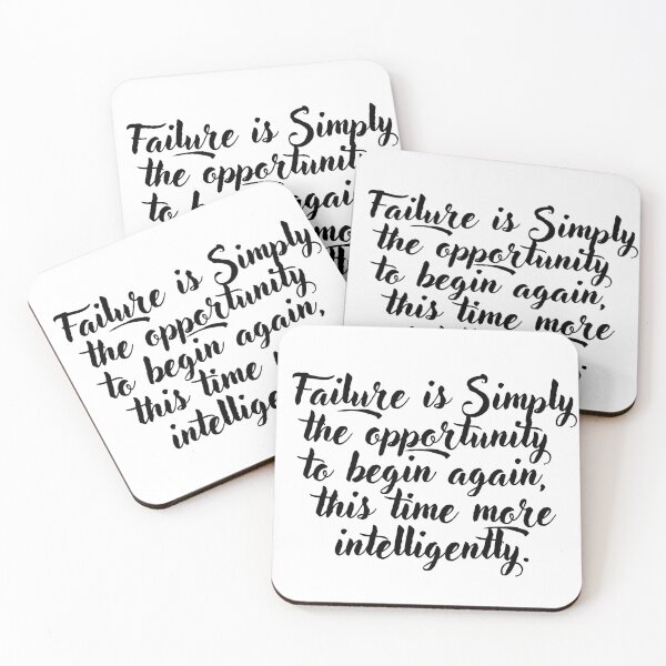 Item preview, Failure is simply the opportunity to begin again, this time more intelligently. designed and sold by QUINOSHOP.