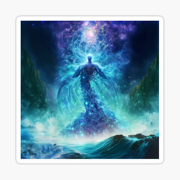 "Water Elemental Creator Being" Sticker for Sale by fairytailsaiart