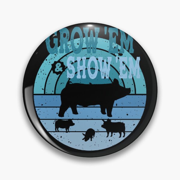 Item preview, Stock Show Pigs - Grow Em And Show Em - Market Pigs - Shades Of Blue designed and sold by handsoftime2020.