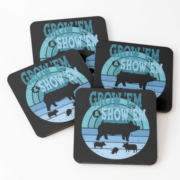 Item preview, Stock Show Pigs - Grow Em And Show Em - Market Pigs - Shades Of Blue designed and sold by handsoftime2020.