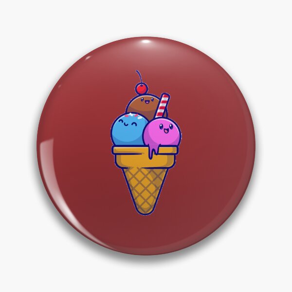 Item preview, Cute ice cream cone cartoon icon food object icon concept designed and sold by myholistic.