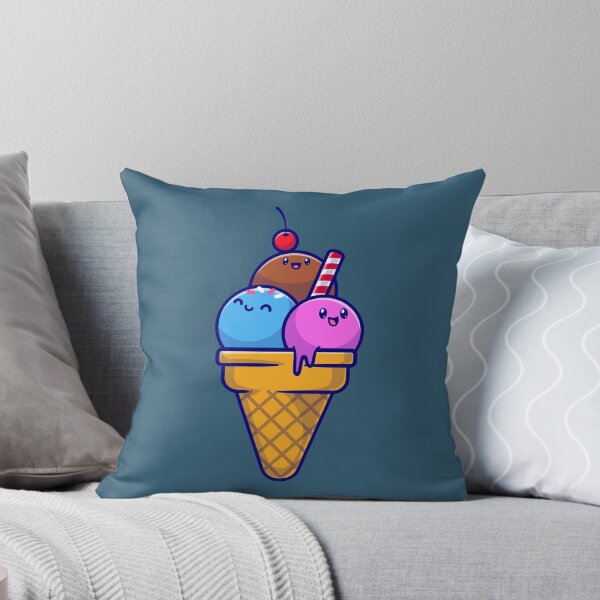 Item preview, Cute ice cream cone cartoon icon food object icon concept designed and sold by myholistic.