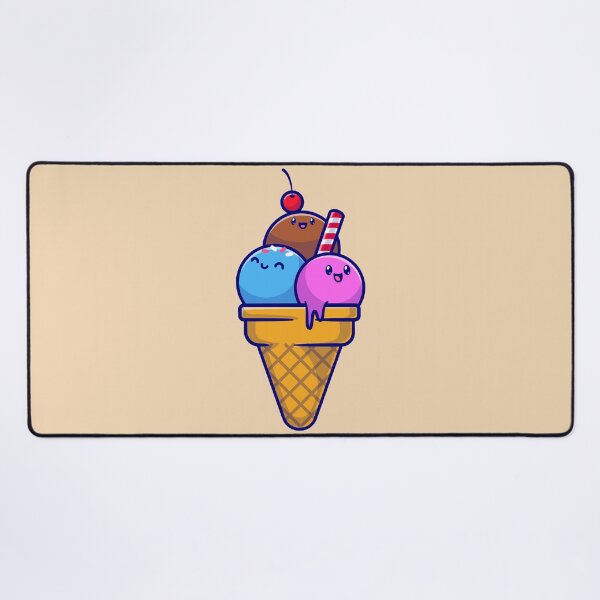 Item preview, Cute ice cream cone cartoon icon food object icon concept designed and sold by myholistic.