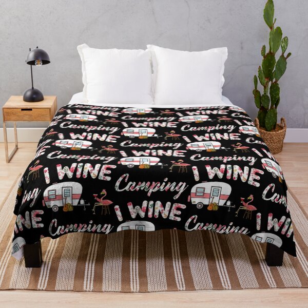 Item preview, I wine a lot while camping flamingo drinking wine shirt1 designed and sold by TiniClothing555.