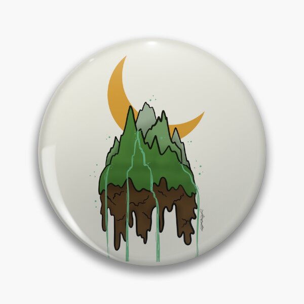 Item preview, In the Green Mountains - minimalist nature art with moon designed and sold by LindsayLeilani.