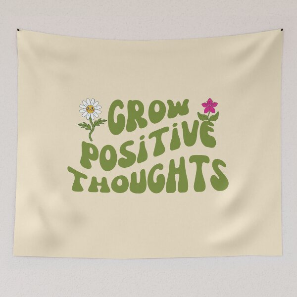 Item preview, Grow positive thoughts retro 70s aesthetic designed and sold by LaurenPittaway.