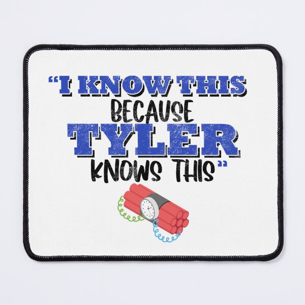 Item preview, I know this because Tyler knows this. - Fight Club designed and sold by Sticker Up.