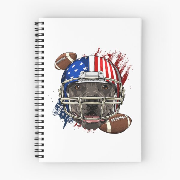 Aperçu de l'œuvre Pit Bull American Football Dog Lovers USA Drapeau 147 créée et vendue par 2SCOM.