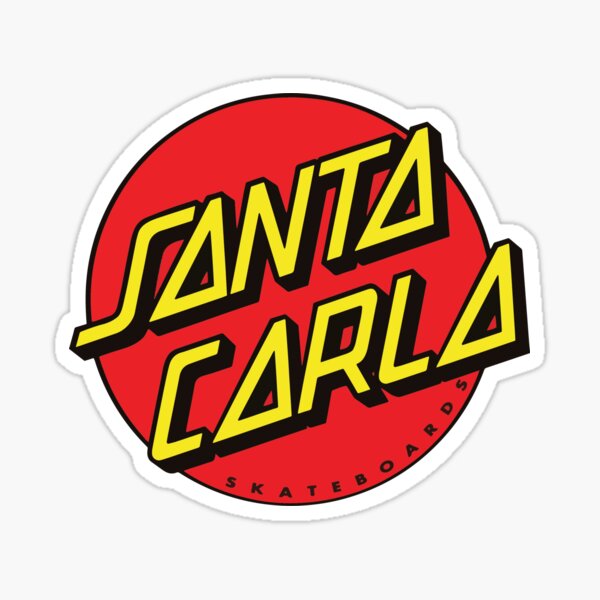 Santa Carla Logo (Parodie des Santa Cruz Logos) Sticker
