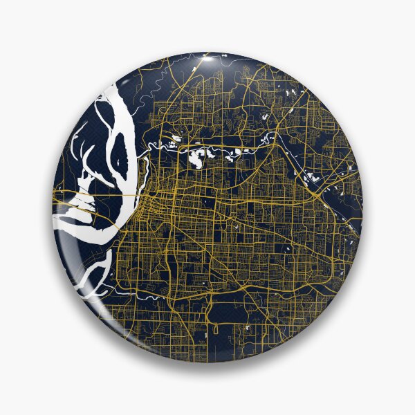 Item preview, Memphis City Map of Tennessee, USA - Gold Art Deco designed and sold by deMAP.