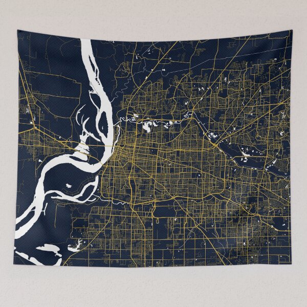 Item preview, Memphis City Map of Tennessee, USA - Gold Art Deco designed and sold by deMAP.