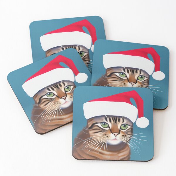 Item preview, Zen Cat wearing a Santa Hat designed and sold by Alex-JuJu.