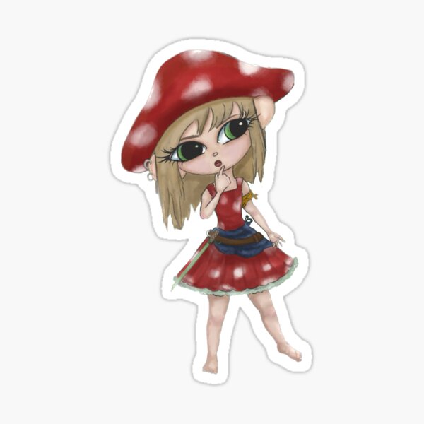 Item preview, Little mushroom pirate girl designed and sold by Lilawho.