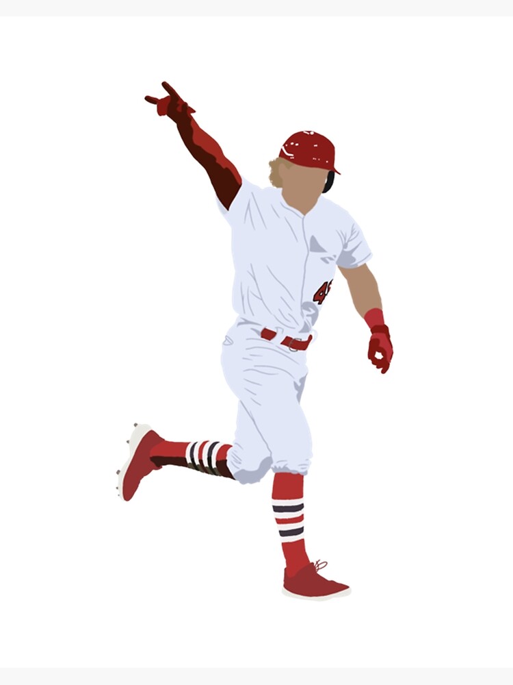 Harrison Bader Baseball Paper Poster Cardinals Long Sleeve T-Shirt