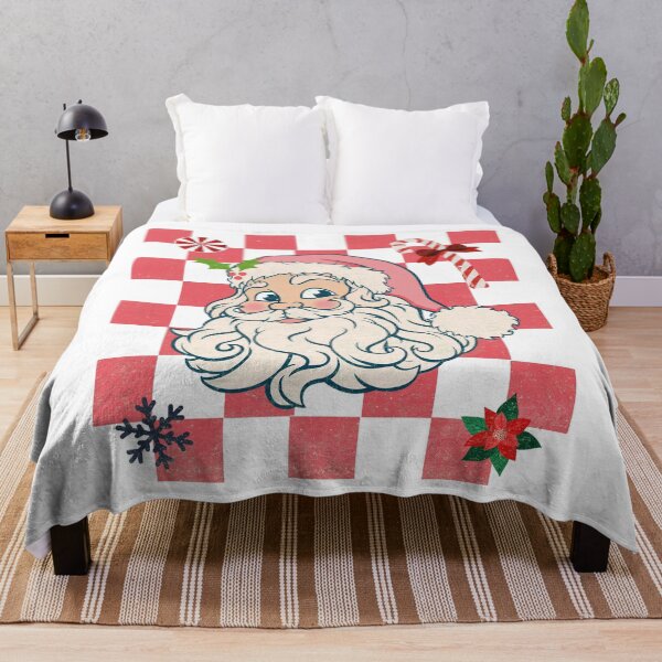 Item preview, Here to rock around ,Checkerboard Retro Santa,Holly jolly Christmas designed and sold by InnaMGraphic.
