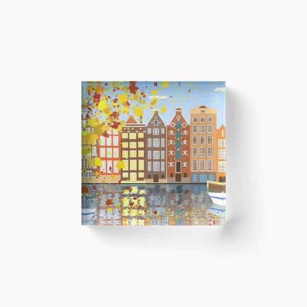 Item preview, Amsterdam Cityview Autumn Canal designed and sold by WittyBetty.