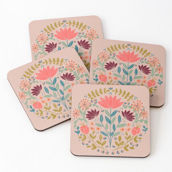 Item preview, Colorful Folksy Flower Pattern designed and sold by CavaCreates.