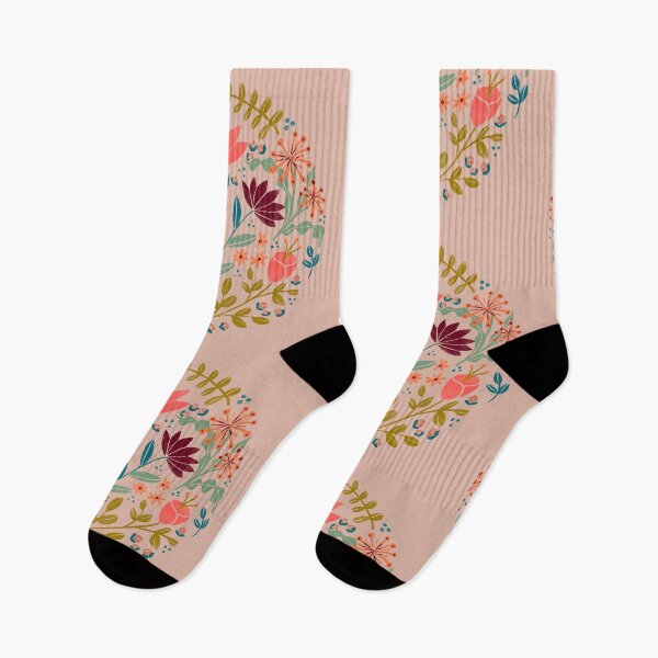 Item preview, Colorful Folksy Flower Pattern designed and sold by CavaCreates.