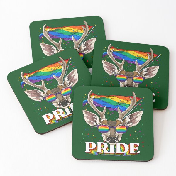 Item preview, LGBT Deer Gay Pride LGBTQ Rainbow Flag Sunglasses 394 designed and sold by Positiv3Arts.