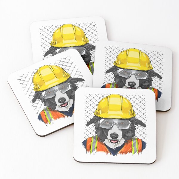 Item preview, Border Collie Construction Worker Border Collie Dog 195 designed and sold by Positiv3Arts.
