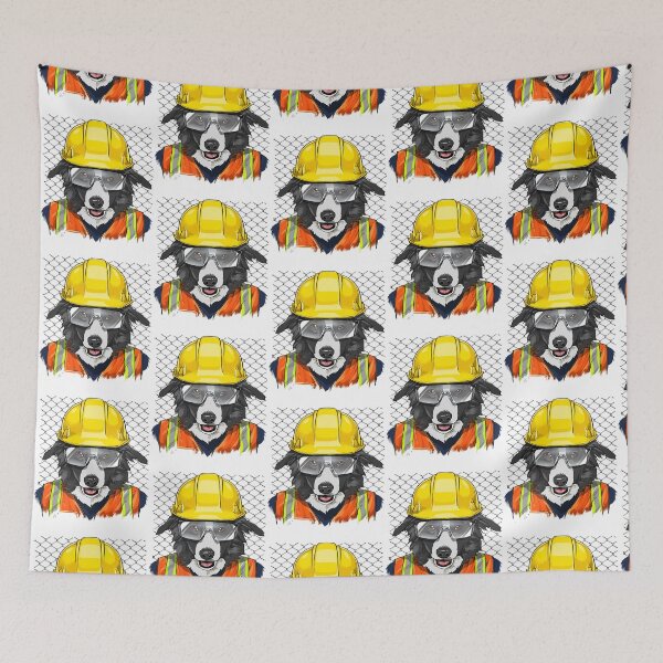 Item preview, Border Collie Construction Worker Border Collie Dog 195 designed and sold by Positiv3Arts.
