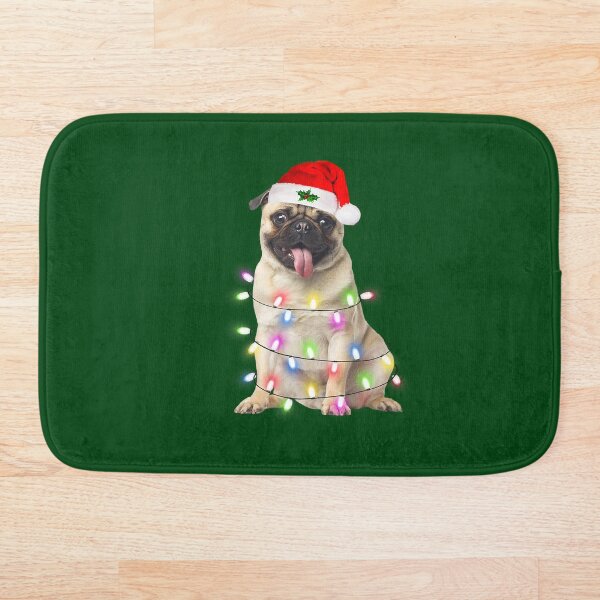 Item preview, Pug dog Santa Christmas Tree Lights Xmas Boys Dog88 designed and sold by Positiv3Arts.